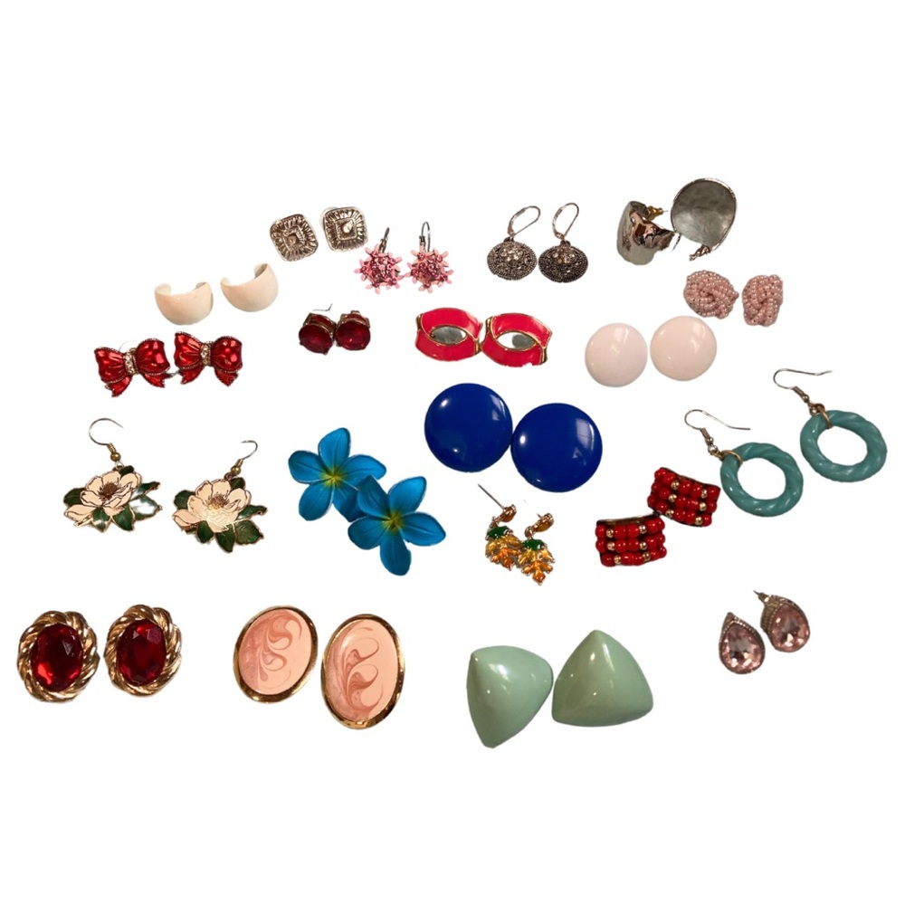 Vintage Earrings Assorted Lot (20 Pairs)